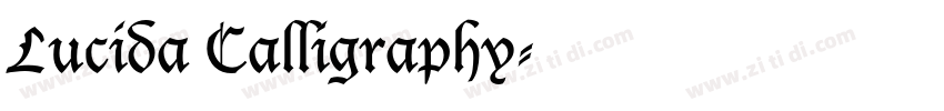 Lucida Calligraphy字体转换